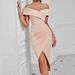 Women's Sexy One-Shoulder Cocktail Dress - Elegant Short Sleeve Evening Gown For Parties (Pure Color, Celebrity Style)_ecoleips.com