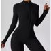 Seamless High-Intensity Yoga Bodysuit – Full-Length Zippered Gym Wear For Women (Black/White/Khaki/Grey/Navy, S-Xl)_ecoleips.com