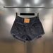 2025 Summer New French Retro Style Lace Patchwork Ripped Raw Edge Faux Two-Piece Slimming Denim Shorts_ecoleips.com