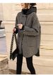 Chic Checkered Hooded Wool Coat For Women – Oversized Longline Trench Coat With Pockets In Classic Houndstooth Pattern_ecoleips.com