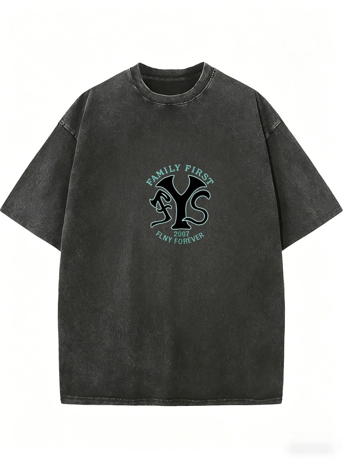 Ladies Baggy Casual T-Shirt, Distressed Washed Basic Summer Staple_ecoleips.com