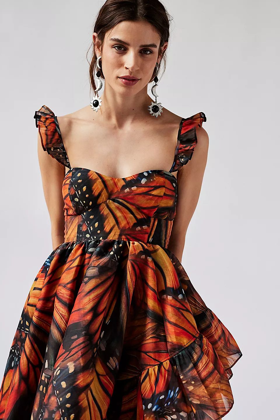 2024 Summer Cross-Border Bestseller: Strap Midi With Digital Butterfly Print, European And American Fashion Style, Large_ecoleips.com