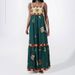 2026 Spring New Arrival: Elegant Sleeveless High-Waisted Printed Painted Strap Dress For Women, Cross-Border European_ecoleips.com