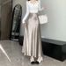 Acetate Satin Skirt Women's 2026 Spring And Summer New Drape A Word Fishtail Skirt Medium And Long Commuter Korean Version_ecoleips.com
