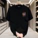 Men's Trendy Brand Short Sleeved T-Shirt 100% Pure Cotton Loose Fit Plus Size Exclusive Creative Printed Top For Men_ecoleips.com