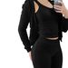 Women's 3-Piece Hooded Fleece Vest Set - Winter Warm Layering Outfit With Zip-Up Jacket & Long Sleeves_ecoleips.com