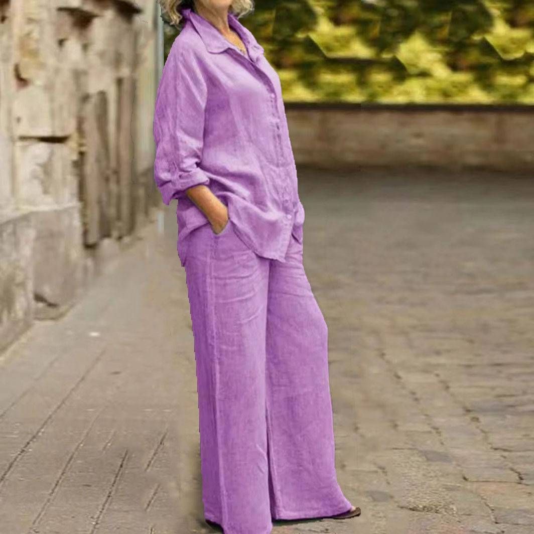 women's clothing cotton linen button down shirt and shorts set casual loose twopiece spring summer store new_ecoleips.com