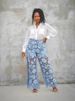 Women's Lace-Insert Distressed Jeans | Bohemian Embroidered Denim Pants With Cutout Details | Trendy Streetwear Fashion (Blue, S-3XL)_ecoleips.com