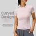 Women's Summer Yoga Top Slimming Running Fitness Sports Short Sleeve Cycling Training Suit_ecoleips.com