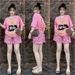 Women's Clothing Women's Summer Bear Print Two Piece Set Casual Fashion T-Shirt And Shorts Sports Wear Trendy Outfit For Plus Size_ecoleips.com
