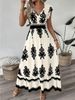 Women's Clothing Summer Women's Beach Dress Style Printed Big Swing Dress Hot Selling Holiday Casual Maxi Dress_ecoleips.com