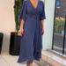 Women's Solid Color Chiffon Irregular Short Sleeve Dress plus Size Casual Maxi Dress_ecoleips.com