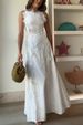 K New Lace Embroidery Strap Holiday Slim Fit Long Dress For Women_ecoleips.com