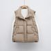Pinghu Chixin Jacket National Standard 90 Autumn Winter New Women's Down Vest Sleeveless Tank Top Korean Loose Coat_ecoleips.com