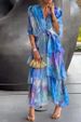 Women's Clothing Printed Layered Dress_ecoleips.com