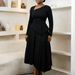Spring New Temperament Elegant Diagonal Neck High Waist Medium And Long Dress_ecoleips.com