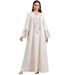 Elegant Sequined Embroidered Long Robe Women's Luxurious Fashionable Ethnic Style Casual Dress Long Sleeved_ecoleips.com