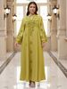 Handcrafted Embellished Abaya Dress – Modest Luxury Long Sleeve Maxi Dress For Women, Dubai & Middle Eastern Fashion_ecoleips.com