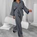 European And American Autumn New Style Silk Printed Loose Tie Sleepwear Two-Piece Set Women's Loungewear_ecoleips.com