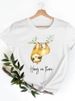 Eurean And American Cross-border Foreign Trade Women's Clothing Cartoon Animal Print Round-neck Short-sleeve T-shirt_ecoleips.com