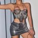Women's Clothing New Sexy Slim Black Diamond Tassel Fishnet Small Sling L24502_ecoleips.com