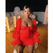 Women's Clothing Women's Fashion Square Neck Tie-Wrap Bubble Sleeve Dress – XS To XL (Cotton-Blend, Bodycon Mini Dress For Casual & Date Night)_ecoleips.com