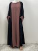 New Design Nida Muslim Abaya Dubai Luxury Woman Dress Veiled Islamic Moroccan Kaftan Black Ramadan Modest Casual Clothing Eid_ecoleips.com