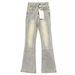 Slightly Flared Raw Edge Design Jeans For Women, 2024 Autumn And Winter New Slim Fit, Versatile, American Style, Trendy_ecoleips.com
