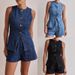 Women's Clothing Spring And Summer Sleeveless Waist High Waist Loose Denim Shorts Set_ecoleips.com