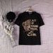 Women's Clothing New Fashion Hot Diamond Heavy Fat MM Short Sleeved Two Piece Suit_ecoleips.com