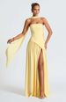 Women's Fashion High Slit Long Skirt Tube Top Solid Color Backless Dress Style Sexy New Style_ecoleips.com
