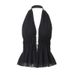 Women's Sexy Solid Color Backless Strapless Hollow out Slim Top Halter Neck Fashionable Summer New Arrivals European American Style_ecoleips.com