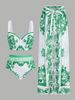 Women's Printed Bikini Set – Sexy Two-Piece Swimwear With Cover-Up – Quick-Dry & Adjustable – S/M/L/XL_ecoleips.com