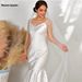 Manzhen French Style Beaded Veil Cathedral Length Wedding Veil Exquisite Main Dress Accessory for Brides Leaving Home V156_ecoleips.com