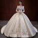 Women's Clothing Satin Wedding Dress Bride Heavy Luxury Retro Long Sleeve High End Main Yarn On The Run Princess Petite_ecoleips.com