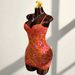 Women's Retro Slim Fit Short Dress Sexy Waist Cinching Printed Deep V Lace Patchwork Fashion Suspender Dress_ecoleips.com