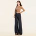 Vintage Dark Blue Flared Jeans For Women, Spring Collection, Loose Fit, Non-clingy, Floor-length Bell-bottom Pants,_ecoleips.com