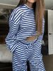 Women's Casual Striped Two Piece Set Fashion Autumn Winter_ecoleips.com