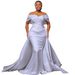 off the Shoulder Beaded Wedding Dress for Sophisticated Banquets Elegant Hostesses Unique Sexy Design Women's Clothing Party Wear_ecoleips.com