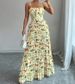 Elegant Floral Print Sundress For Women High-End Long Dress European American Style Summer Cross-Border Trade_ecoleips.com