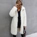 Women's Clothing Autumn And Winter Imitation Fur Plush Lapel Warm Long Coat_ecoleips.com