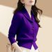 Women's Clothing Fashionable Of The Festive Red Long Sleeved Lapel Knitted Cardigan Top In Autumn And Winter_ecoleips.com