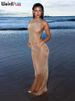 Weird Puss See Through Dress Female 2024Summer Thin Sleeveless Glitter Splits Coquette Backless Clubwear Beach Sexy Vestidos_ecoleips.com
