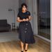 Women's Clothing Elegant Round Neck Dress Style With Button Details Irregular Slit Hem Pleated Hem For Formal & Casual For Women_ecoleips.com
