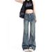 Tall And Elongated American Style Micro Flared Jeans For Women In Autumn, With A High Waist That Looks Slim Without_ecoleips.com