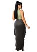M6538 Independent Women's Clothing Brushed Fabric Cute Side Fringe Midi Skirt_ecoleips.com