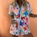 Women's Floral Print Short Sleeve Shirt And Shorts Set, Vacation Style Linen-Blend Outfit For Summer_ecoleips.com