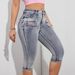 Women's Clothing Women's Slim Fit Zippered Cropped Jeans Faux Pockets Style Versatile Stylish Denim For Formal & Casual For Women_ecoleips.com