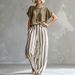Women's Clothing 3D Patterned T-Shirt And Wide-Leg Pants Set, Batwing Sleeve Two-Piece Outfit For Casual Wear_ecoleips.com