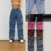 Women's Clothing Fashion Street Style Pocket Diamond Casual Jeans_ecoleips.com